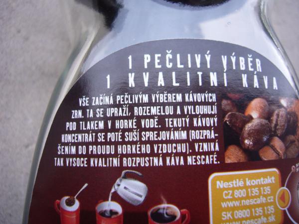 Text o výrobě Nescafé Classic